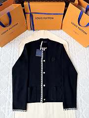 Okify Louis Vuitton Black Knitted Vest Jacket - 1