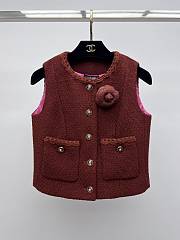 Okify CC Set Of Red Tweed Vest Suit - 5