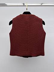 Okify CC Set Of Red Tweed Vest Suit - 2