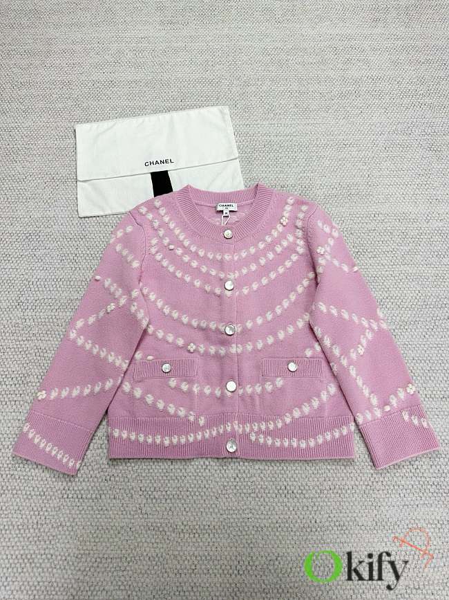 Okify CC Pink Cashmere Cardigan  - 1
