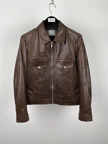 Okify Dior Brown Leather Jacket