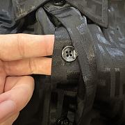 Okify Fendi Black Satin Silk Cotton Shirt  - 6