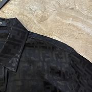 Okify Fendi Black Satin Silk Cotton Shirt  - 5