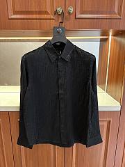 Okify Fendi Black Satin Silk Cotton Shirt  - 1