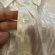 Okify Fendi White Satin Silk Cotton Shirt  - 2