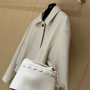 Okify Fendi Off White Leather Jacket - 5