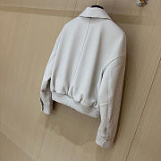 Okify Fendi Off White Leather Jacket - 3