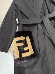 Okify Fendi Black Cashmere Long Coat  - 5
