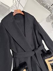 Okify Fendi Black Cashmere Long Coat  - 6