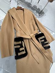 Okify Fendi Beige Cashmere Long Coat  - 5