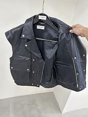 Okify YSL Black Leather Unisex Jacket  - 6