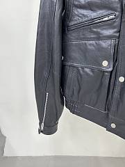 Okify YSL Black Leather Unisex Jacket  - 4