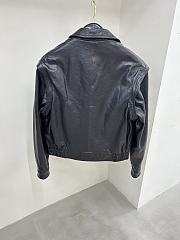 Okify YSL Black Leather Unisex Jacket  - 3