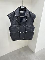 Okify YSL Black Leather Unisex Jacket  - 2