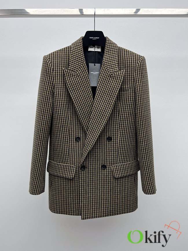 Okify YSL Plaid Blazer - 1