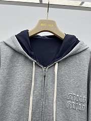 Okify MiuMiu Double Faced Blue And Gray Jacket - 6