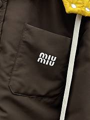 Okify MiuMiu Dark Brown Hooded Down Jacket - 5