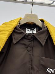 Okify MiuMiu Dark Brown Hooded Down Jacket - 3