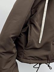 Okify MiuMiu Dark Brown Hooded Down Jacket - 2