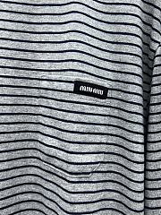 Okify MiuMiu Dark Blue Stripe Sweater - 3