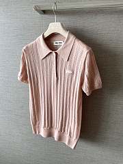 Okify MiuMiu Pink Polo Top - 4