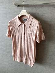 Okify MiuMiu Pink Polo Top - 3