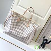 Okify Louis Vuitton Neverfull GM Damier Bag With Beige Inside 40x33x20cm - 2