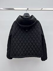 Okify Burberry Black Hooded Puffer Jacket - 5