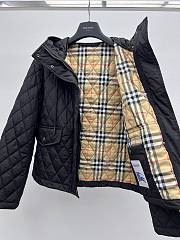 Okify Burberry Black Hooded Puffer Jacket - 3
