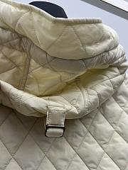 Okify Burberry White Hooded Puffer Jacket - 6