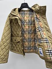 Okify Burberry Beige Hooded Puffer Jacket - 3