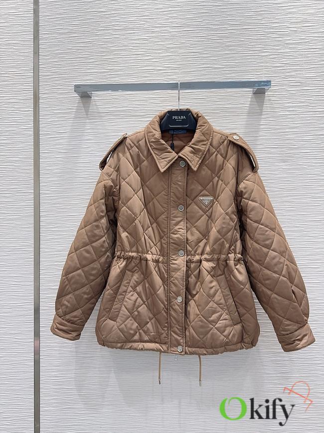 Okify Prada Brown Puffer Jacket - 1