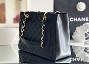 Okify CC Quilted Grand Shopping Tote In Black Caviar With Gold Hardware 33x24x13cm - 5