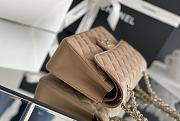 Okify CC Flap Bag In Beige Caviar 23x14.5x6cm - 5