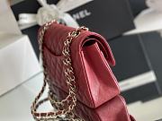 Okify CC Flap Bag In Red Caviar With Light Gold Hardware 23x14.5x6cm - 5