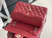 Okify CC Flap Bag In Red Caviar With Light Gold Hardware 23x14.5x6cm - 2