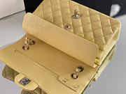 Okify CC Flap Bag In Light Yellow Caviar With Light Gold Hardware 23x14.5x6cm - 3