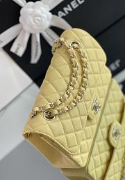 Okify CC Flap Bag In Light Yellow Caviar With Light Gold Hardware 23x14.5x6cm - 2