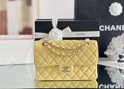 Okify CC Flap Bag In Light Yellow Caviar With Light Gold Hardware 23x14.5x6cm - 1