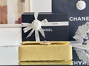 Okify CC Flap Bag In Light Yellow Caviar With Light Gold Hardware 25.5x15.5x6.5cm - 5