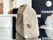 Okify CC 25 Hobo Bag In Beige 30x26x14cm - 3