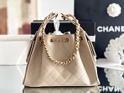 Okify CC 25 Hobo Bag In Beige 30x26x14cm - 2