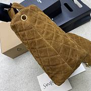 Okify YSL Icare Shopping Bag In Brown Suede 31/46x28x15.5cm - 2