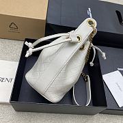 Okify YSL Cassandra Bucket Bag In White Lambskin 15.5x11x25cm - 4