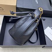 Okify YSL Cassandra Bucket Bag In Black Lambskin 15.5x11x25cm - 6