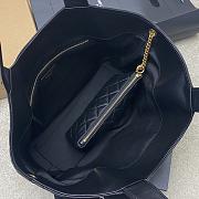 Okify YSL Icare Shopping Bag In Black Lambskin 31/46x28x15.5cm - 6