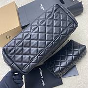 Okify YSL Icare Shopping Bag In Black Lambskin 31/46x28x15.5cm - 5