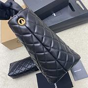 Okify YSL Icare Shopping Bag In Black Lambskin 31/46x28x15.5cm - 3