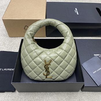 Okify YSL Icarino Quilted Nappa Bag In Light Green Strong Moss 17x13x3cm 