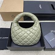 Okify YSL Icarino Quilted Nappa Bag In Light Green Strong Moss 17x13x3cm  - 5